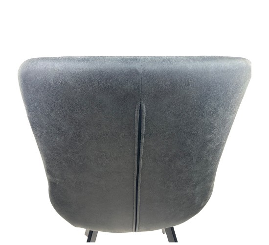 Καρέκλα Τραπεζαρίας ArteLibre MILONGA Γκρι/Μαύρο PU/Μέταλλο 55x61x88cm