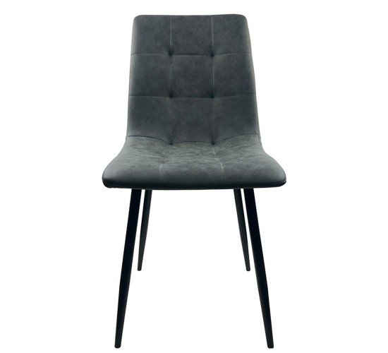 Καρέκλα Τραπεζαρίας ArteLibre YUCATAN Ανθρακί PU/Μέταλλο 44x55x86cm