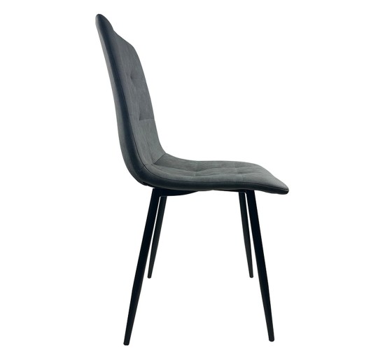 Καρέκλα Τραπεζαρίας ArteLibre YUCATAN Ανθρακί PU/Μέταλλο 44x55x86cm