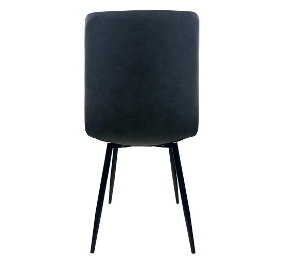 Καρέκλα Τραπεζαρίας ArteLibre YUCATAN Ανθρακί PU/Μέταλλο 44x55x86cm