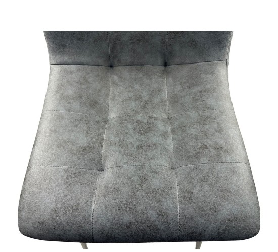 Καρέκλα Τραπεζαρίας ArteLibre YUCATAN Ανθρακί PU/Μέταλλο 44x55x86cm