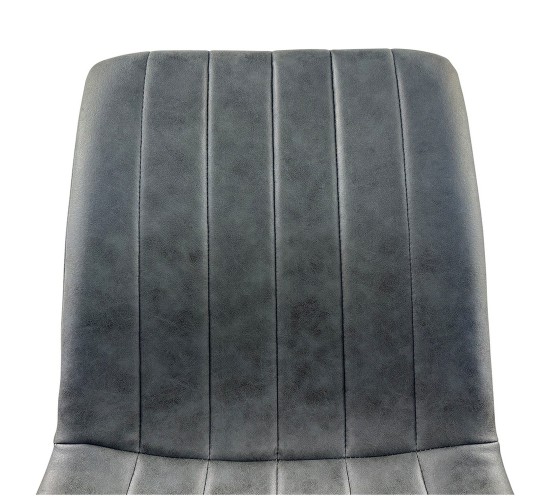 Καρέκλα Τραπεζαρίας ArteLibre YUCARIA Ανθρακί/Μαύρο PU/Μέταλλο 44x55x86cm