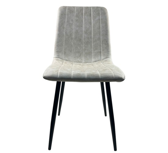 Καρέκλα Τραπεζαρίας ArteLibre YUCARIA Μπεζ/Μαύρο PU/Μέταλλο 44x55x86cm