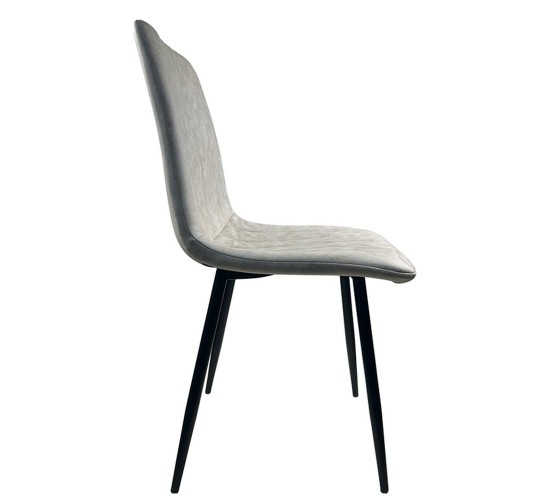 Καρέκλα Τραπεζαρίας ArteLibre YUCARIA Μπεζ/Μαύρο PU/Μέταλλο 44x55x86cm