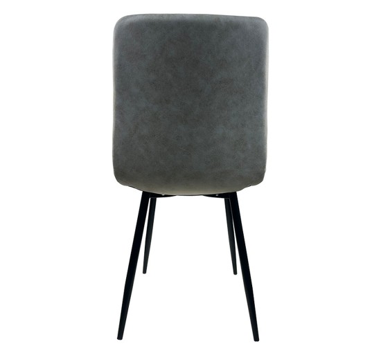 Καρέκλα Τραπεζαρίας ArteLibre YUCARIA Μπεζ/Μαύρο PU/Μέταλλο 44x55x86cm