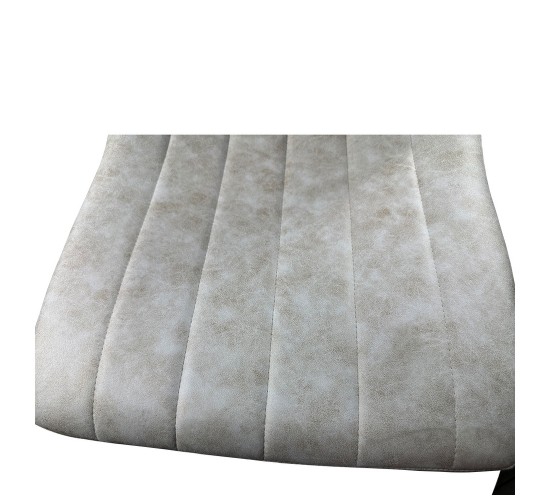 Καρέκλα Τραπεζαρίας ArteLibre YUCARIA Μπεζ/Μαύρο PU/Μέταλλο 44x55x86cm