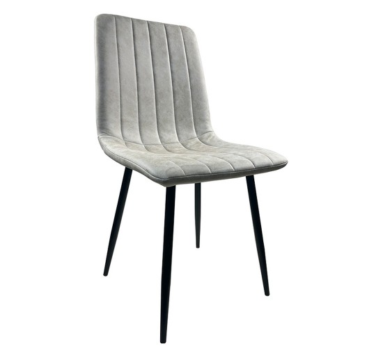 Καρέκλα Τραπεζαρίας ArteLibre YUCARIA Μπεζ/Μαύρο PU/Μέταλλο 44x55x86cm