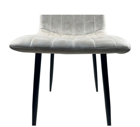 Καρέκλα Τραπεζαρίας ArteLibre YUCARIA Μπεζ/Μαύρο PU/Μέταλλο 44x55x86cm