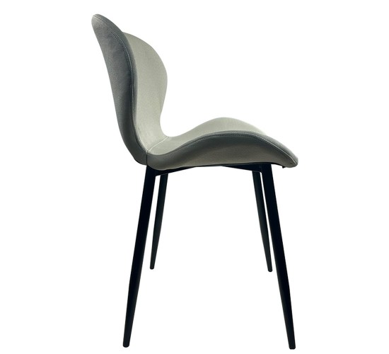 Καρέκλα Τραπεζαρίας ArteLibre RIOJA Sand/Μαύρο Ύφασμα/Μέταλλο 46x50x80cm