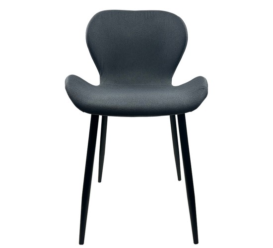 Καρέκλα Τραπεζαρίας ArteLibre RIOJA Γκρι/Μαύρο Ύφασμα/Μέταλλο 46x50x80cm