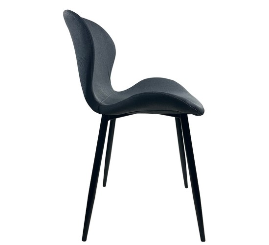 Καρέκλα Τραπεζαρίας ArteLibre RIOJA Γκρι/Μαύρο Ύφασμα/Μέταλλο 46x50x80cm