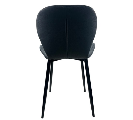 Καρέκλα Τραπεζαρίας ArteLibre RIOJA Γκρι/Μαύρο Ύφασμα/Μέταλλο 46x50x80cm