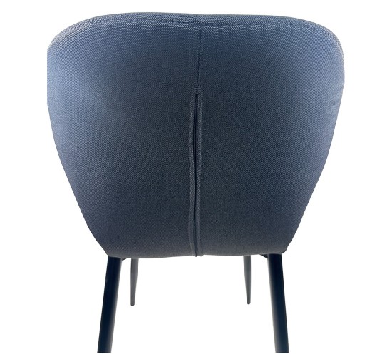 Καρέκλα Τραπεζαρίας ArteLibre RIOJA Γκρι/Μαύρο Ύφασμα/Μέταλλο 46x50x80cm