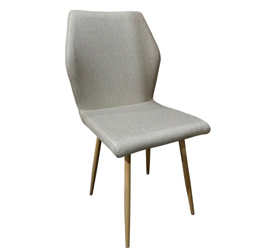 Καρέκλα Τραπεζαρίας ArteLibre LAGOA Ανοιχτό Καφέ/Φυσικό Ύφασμα/Μέταλλο 46x57x86cm