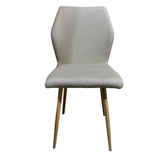 Καρέκλα Τραπεζαρίας ArteLibre LAGOA Ανοιχτό Καφέ/Φυσικό Ύφασμα/Μέταλλο 46x57x86cm