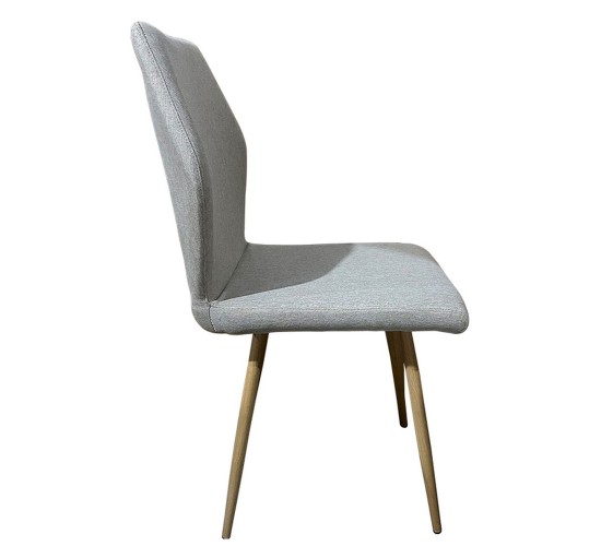 Καρέκλα Τραπεζαρίας ArteLibre LAGOA Ανοιχτό Καφέ/Φυσικό Ύφασμα/Μέταλλο 46x57x86cm