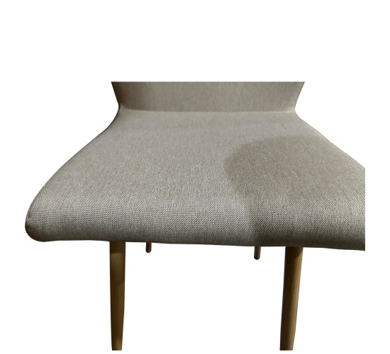 Καρέκλα Τραπεζαρίας ArteLibre LAGOA Ανοιχτό Καφέ/Φυσικό Ύφασμα/Μέταλλο 46x57x86cm