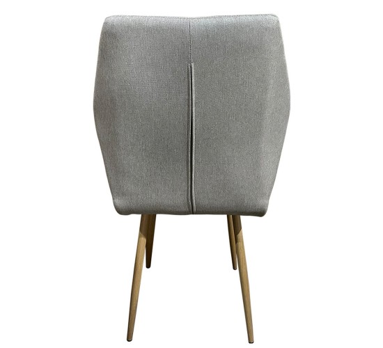 Καρέκλα Τραπεζαρίας ArteLibre LAGOA Ανοιχτό Καφέ/Φυσικό Ύφασμα/Μέταλλο 46x57x86cm