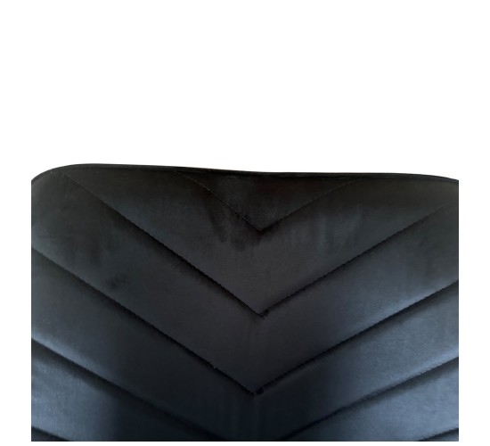 Καρέκλα Τραπεζαρίας ArteLibre FLORITA Μαύρο Βελούδο/Μέταλλο 55x57x84cm