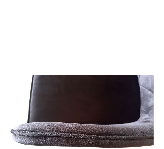 Καρέκλα Τραπεζαρίας ArteLibre FLORITA Μαύρο Βελούδο/Μέταλλο 55x57x84cm