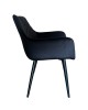 Καρέκλα Τραπεζαρίας ArteLibre FLORITA Μαύρο Βελούδο/Μέταλλο 55x57x84cm