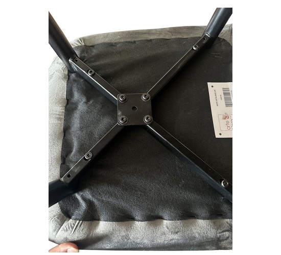 Καρέκλα Τραπεζαρίας ArteLibre FLORITA Γκρι/Μαύρο Βελούδο/Μέταλλο 55x57x84cm