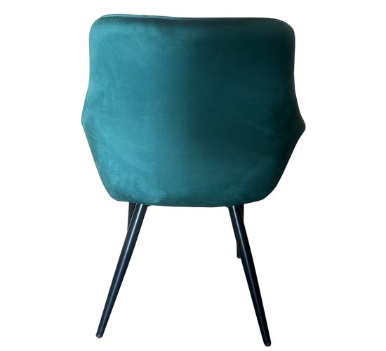 Καρέκλα Τραπεζαρίας ArteLibre FLORITA Πράσινο/Μαύρο Βελούδο/Μέταλλο 55x57x84cm