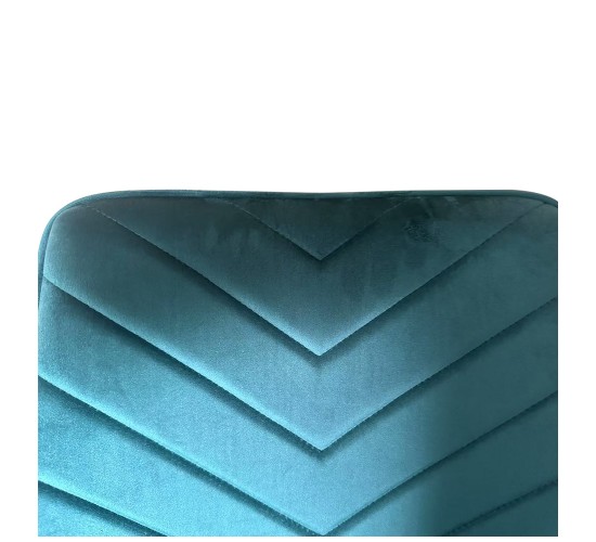 Καρέκλα Τραπεζαρίας ArteLibre FLORITA Πράσινο/Μαύρο Βελούδο/Μέταλλο 55x57x84cm