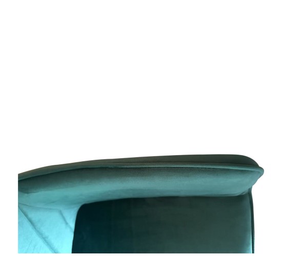 Καρέκλα Τραπεζαρίας ArteLibre FLORITA Πράσινο/Μαύρο Βελούδο/Μέταλλο 55x57x84cm