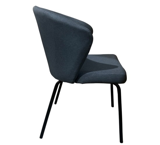 Καρέκλα Τραπεζαρίας ArteLibre JACARANDA Γκρι/Μαύρο Ύφασμα/Μέταλλο 56x56x76cm