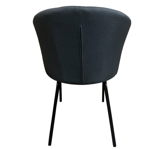 Καρέκλα Τραπεζαρίας ArteLibre JACARANDA Γκρι/Μαύρο Ύφασμα/Μέταλλο 56x56x76cm