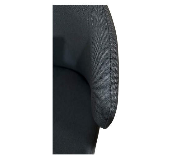 Καρέκλα Τραπεζαρίας ArteLibre JACARANDA Γκρι/Μαύρο Ύφασμα/Μέταλλο 56x56x76cm