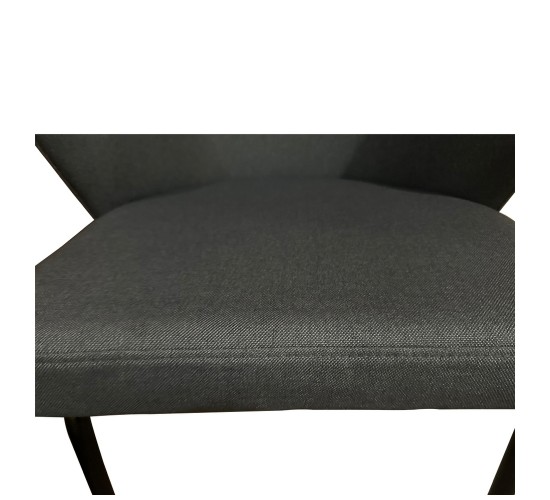 Καρέκλα Τραπεζαρίας ArteLibre JACARANDA Γκρι/Μαύρο Ύφασμα/Μέταλλο 56x56x76cm