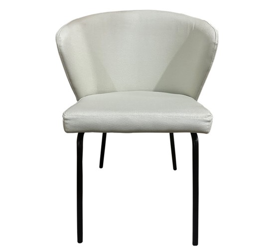 Καρέκλα Τραπεζαρίας ArteLibre JACARANDA Μπεζ/Μαύρο Ύφασμα/Μέταλλο 56x56x76cm