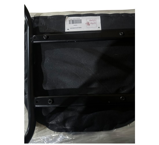 Καρέκλα Τραπεζαρίας ArteLibre JACARANDA Μπεζ/Μαύρο Ύφασμα/Μέταλλο 56x56x76cm