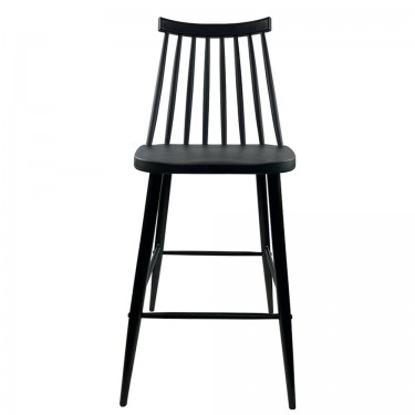 Σκαμπό Bar ArteLibre MARANTA Μαύρο PP/Μέταλλο 45x46x97cm