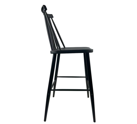 Σκαμπό Bar ArteLibre MARANTA Μαύρο PP/Μέταλλο 45x46x97cm