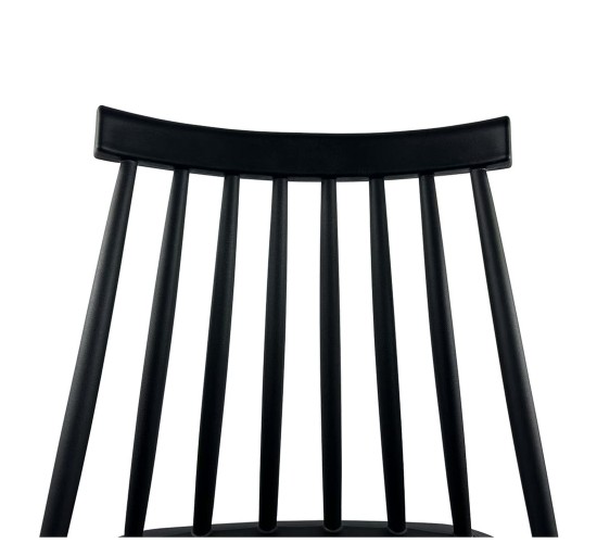 Σκαμπό Bar ArteLibre MARANTA Μαύρο PP/Μέταλλο 45x46x97cm