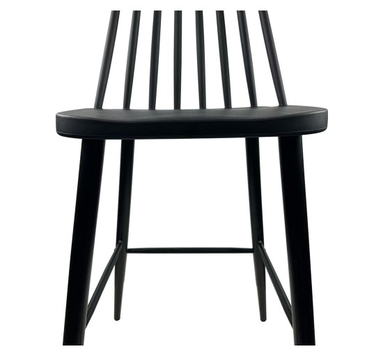 Σκαμπό Bar ArteLibre MARANTA Μαύρο PP/Μέταλλο 45x46x97cm