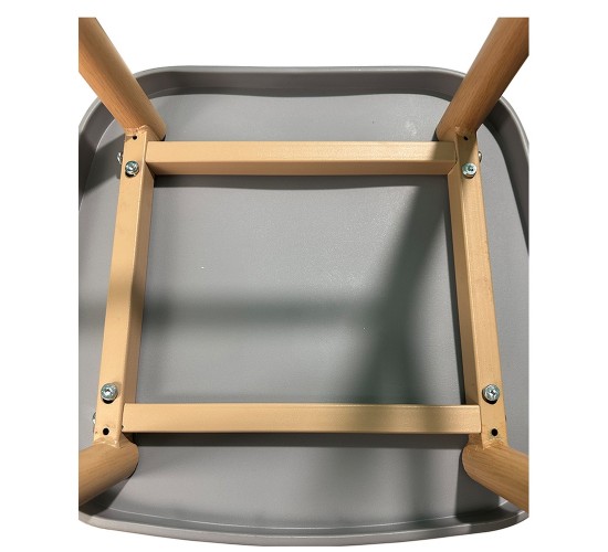 Σκαμπό Bar ArteLibre MARANTA Γκρι/Φυσικό PP/Μέταλλο 45x46x97cm