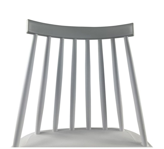 Σκαμπό Bar ArteLibre MARANTA Λευκό/Καρυδί PP/Μέταλλο 45x46x97cm