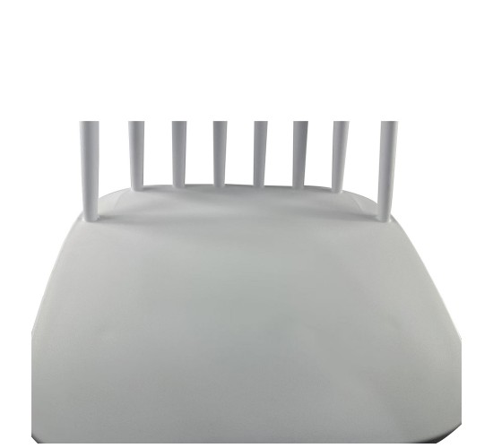 Σκαμπό Bar ArteLibre MARANTA Λευκό/Καρυδί PP/Μέταλλο 45x46x97cm