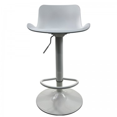 Σκαμπό Bar ArteLibre QUERIDA Λευκό PP/Μέταλλο 44x45x58/81-79/102cm