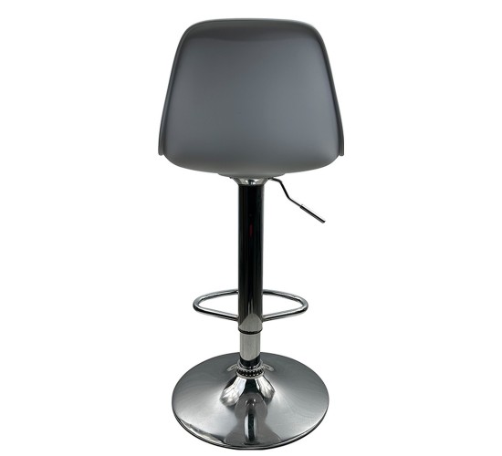 Σκαμπό Bar ArteLibre AMADA Λευκό/Χρώμιο PP/Μέταλλο 41x40x79-89cm