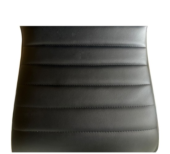 Σκαμπό Bar ArteLibre ENCANTA Μαύρο/Χρώμιο PU/Μέταλλο 41x50x59/94-80/115cm