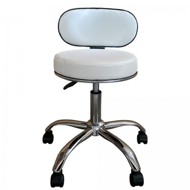 Καρέκλα Εργασίας ArteLibre FIRMEZA Λευκό/Χρώμιο PU/Μέταλλο 47x47x67/78cm