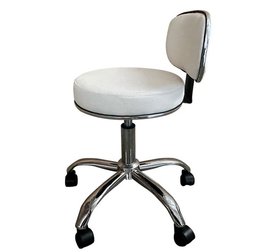 Καρέκλα Εργασίας ArteLibre FIRMEZA Λευκό/Χρώμιο PU/Μέταλλο 47x47x67/78cm