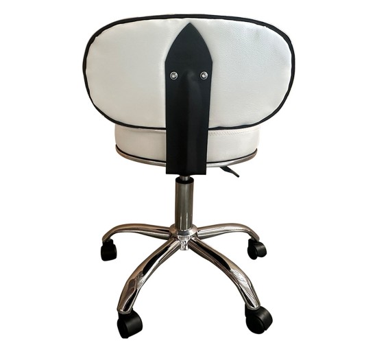 Καρέκλα Εργασίας ArteLibre FIRMEZA Λευκό/Χρώμιο PU/Μέταλλο 47x47x67/78cm