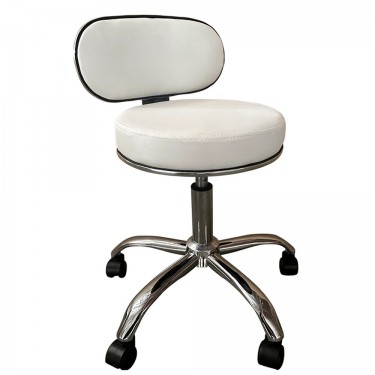 Καρέκλα Εργασίας ArteLibre FIRMEZA Λευκό/Χρώμιο PU/Μέταλλο 47x47x67/78cm