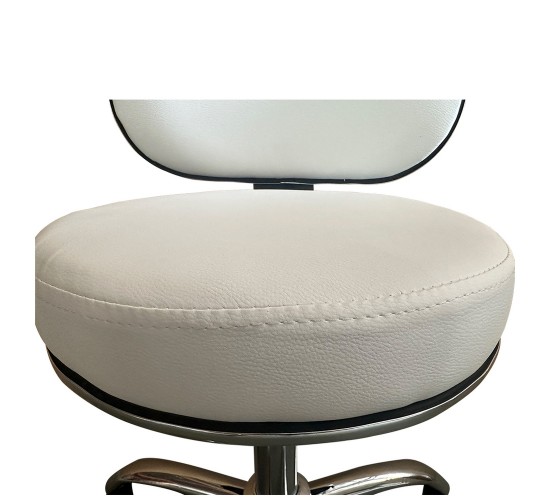 Καρέκλα Εργασίας ArteLibre FIRMEZA Λευκό/Χρώμιο PU/Μέταλλο 47x47x67/78cm